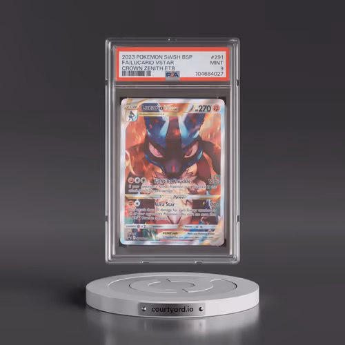 2023 Pokémon Swsh Black Star Promo #291 Lucario Vstar - Full Art Crown Zenith Elite Trainer Box (PSA