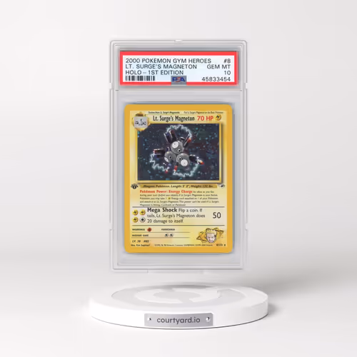 2000 Pokémon Gym Heroes #8 LT. Surge's Magneton - 1st Edition Holo (PSA 10 GEM MINT)