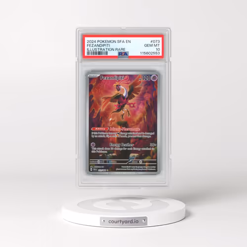 2024 Pokémon Sfa EN-Shrouded Fable #073 Fezandipiti - Illustration Rare (PSA 10 GEM MINT)
