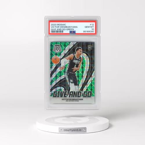 2023 Panini Mosaic Give and Go #12 Victor Wembanyama - Green (PSA 10 GEM MINT)