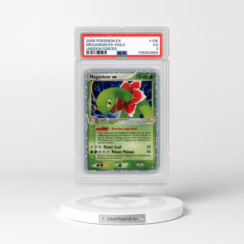 2005 Pokémon EX Unseen Forces #106 Meganium EX - Holo Holo (PSA 3 VG)