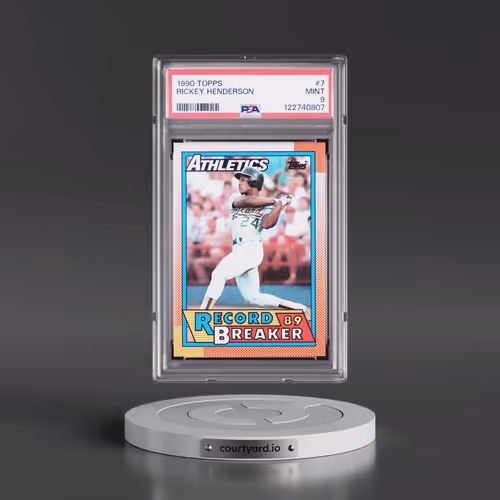 1990 Topps #7 Rickey Henderson (PSA 9 MINT)