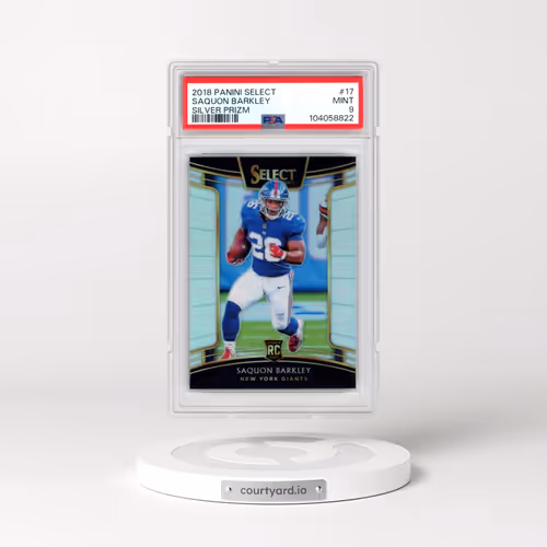 2018 Panini Select #17 Saquon Barkley - Silver Prizm (PSA 9 MINT)