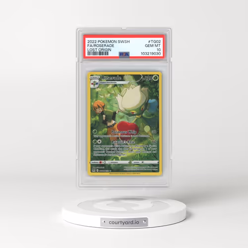 2022 Pokémon Sword & Shield Lost Origin #TG02 Roserade - Full Art (PSA 10 GEM MINT)