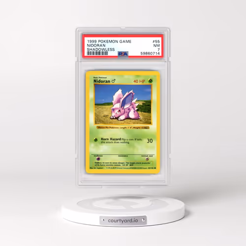 1999 Pokémon Game #55 Nidoran - Shadowless (PSA 7 NM)