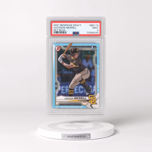 2021 Bowman Draft #BD119 Jackson Merrill - Sky Blue (PSA 9 MINT)