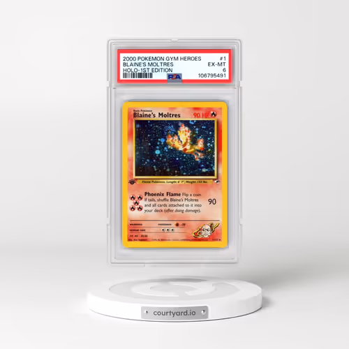 2000 Pokémon Gym Heroes #1 Blaine's Moltres - 1st Edition Holo (PSA 6 EX-MT)
