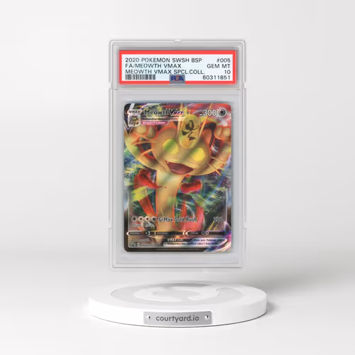 2020 Pokémon Swsh Black Star Promo #005 Meowth Vmax - Full Art Meowth Vmax Special Collection (PSA 10 GEM MINT)