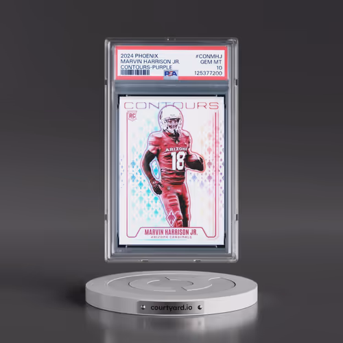 2024 Panini Phoenix Contours #CONMHJ Marvin Harrison Jr. - Purple (PSA 10 GEM MINT)