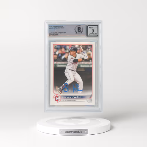 2022 Topps Update #US261 Steven Kwan - BGS 9 - Authentic Autograph (BGS AUTH)