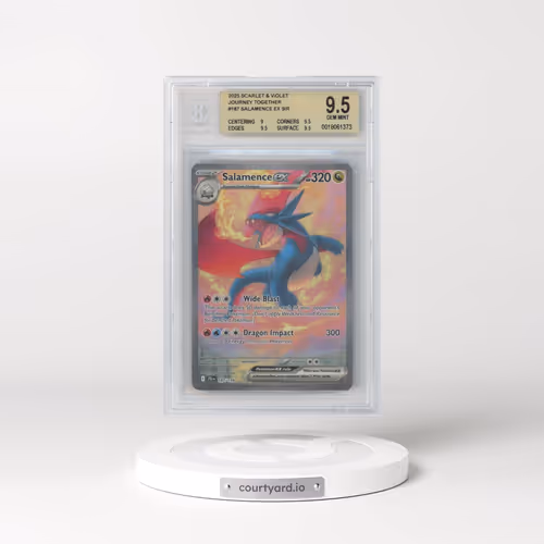 2025 Pokémon Jtg EN-Journey Together #187 Salamence EX - Holo Special Illustration Rare (BGS 9.5 GEM