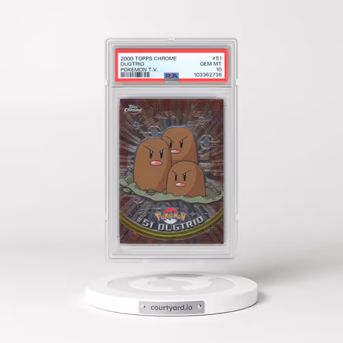 2000 Topps Chrome Pokémon T.V. #51 Dugtrio (PSA 10 GEM MINT)