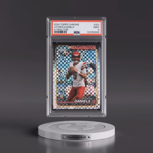 2024 Topps Chrome #201 Jayden Daniels - X-Fractor (PSA 9 MINT)