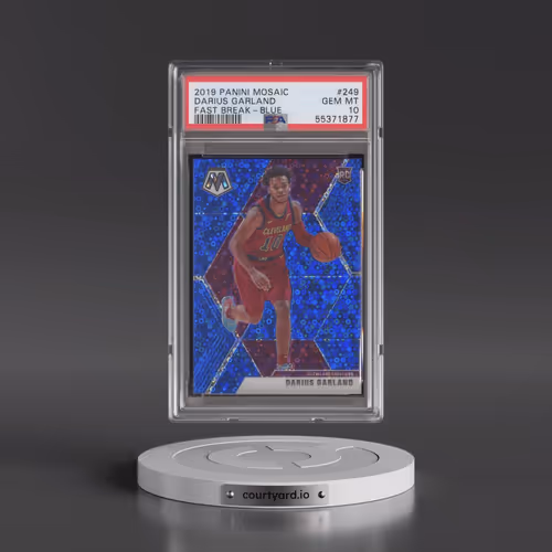 2019 Panini Mosaic #249 Darius Garland - Fast Break-Blue (PSA 10 GEM MINT)