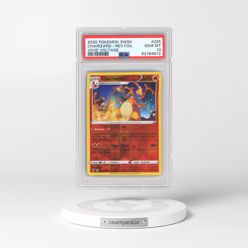 2020 Pokémon Sword & Shield Vivid Voltage #025 Charizard - Reverse Foil (PSA 10 GEM MINT)