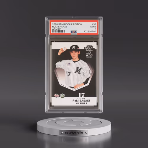 2020 BBM Rookie Edition #33 Roki Sasaki - Arm Up (PSA 9 MINT)