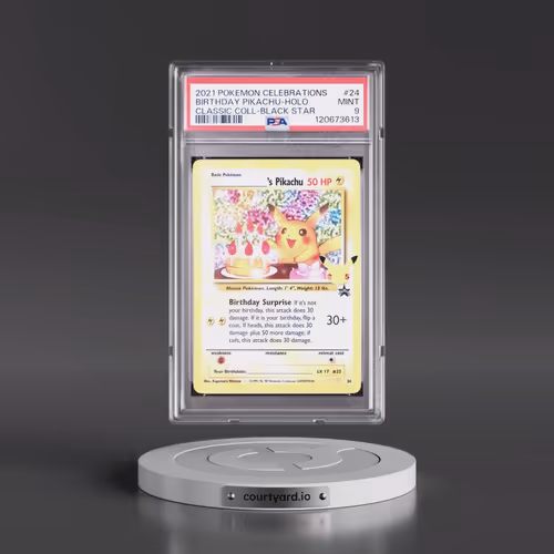 2021 Pokémon Celebrations Classic Collection #24 Birthday Pikachu - Holo (PSA 9 MINT)