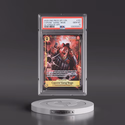 2025 One Piece OP11-A Fist of Divine Speed #101 Capone "Gang" Bege - Alternate Art (PSA 10 GEM MINT)