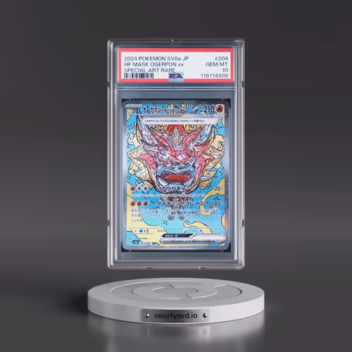 2024 Pokémon Sv8a-Terastal Fest EX #204 Hearthflame Mask Ogerpon EX - Holo Special Art Rare (PSA 10