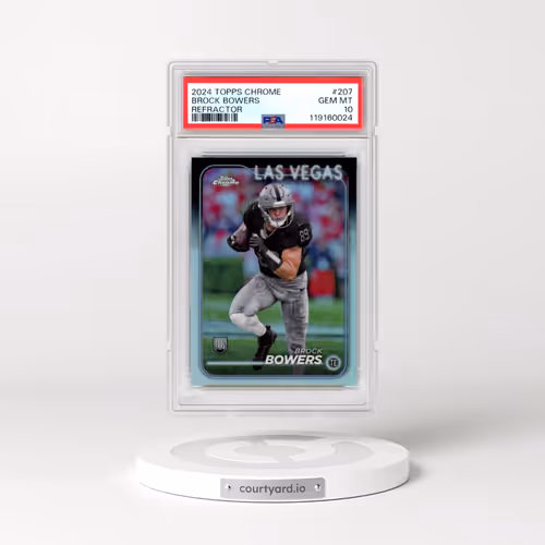 2024 Topps Chrome #207 Brock Bowers - Refractor (PSA 10 GEM MINT)