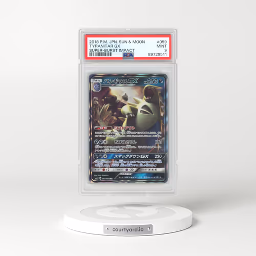 2018 Pokémon Sun & Moon Super-Burst Impact #059 Tyranitar GX - Holo (PSA 9 MINT)