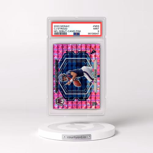 2023 Panini Mosaic NFL Debut #ND3 CJ Stroud - Camo Pink (PSA 9 MINT)