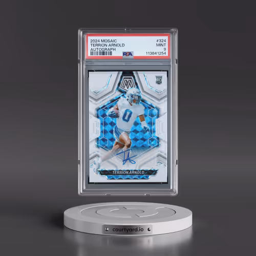 2024 Panini Mosaic #324 Terrion Arnold - Autograph (PSA 9 MINT)