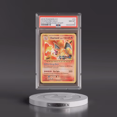 2016 Pokémon XY Evolutions #11 Charizard - Holo Prerelease-Staff (PSA 8 NM-MT)