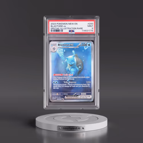 2023 Pokémon Mew EN-151 #200 Blastoise EX - Holo Special Illustration Rare (PSA 9 MINT)