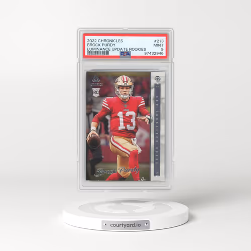 2022 Panini Chronicles Luminance Update Rookies #213 Brock Purdy (PSA 9 MINT)
