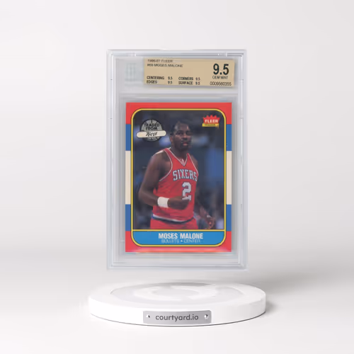 1986 Fleer #69 Moses Malone (BGS 9.5 GEM MINT)