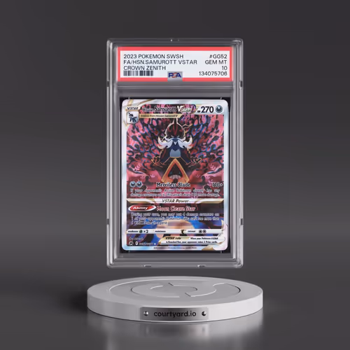 2023 Pokémon Sword and Shield Crown Zenith #GG52 Hisuian Samurott Vstar - Full Art (PSA 10 GEM MINT)