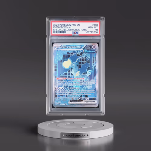 2025 Pokémon Pre EN-Prismatic Evolutions #158 Iron Crown EX - Holo Special Illustration Rare (PSA 10