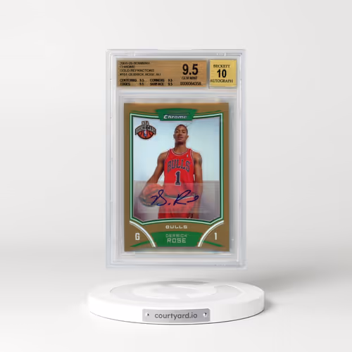 2008 Bowman Chrome Refractors Gold #151 Derrick Rose AU (BGS 9.5 GEM MINT)