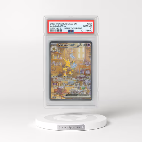 2023 Pokémon Mew EN-151 #201 Alakazam EX - Holo Special Illustration Rare (PSA 10 GEM MINT)