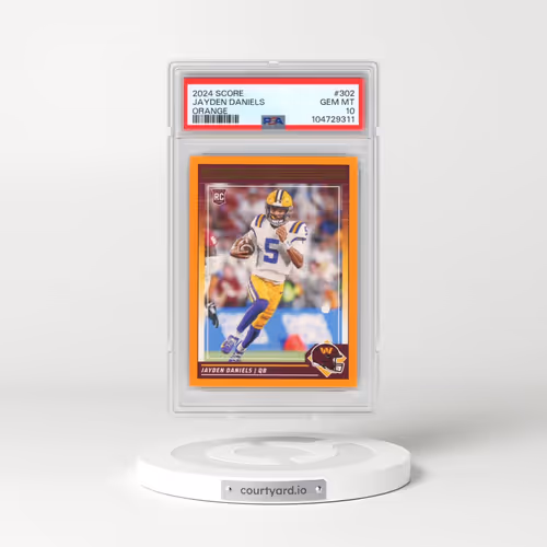 2024 Panini Score #302 Jayden Daniels - Orange (PSA 10 GEM MINT)