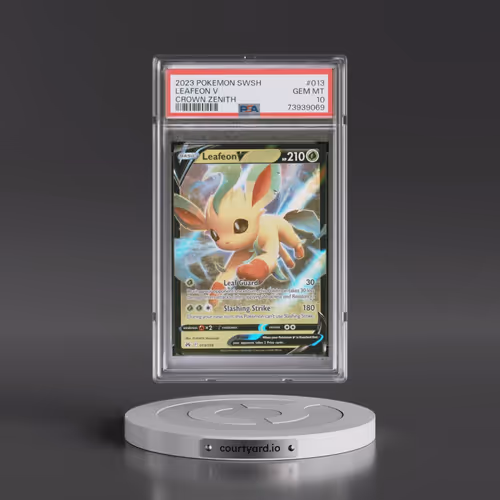 2023 Pokémon Sword and Shield Crown Zenith #013 Leafeon V - Holo (PSA 10 GEM MINT)