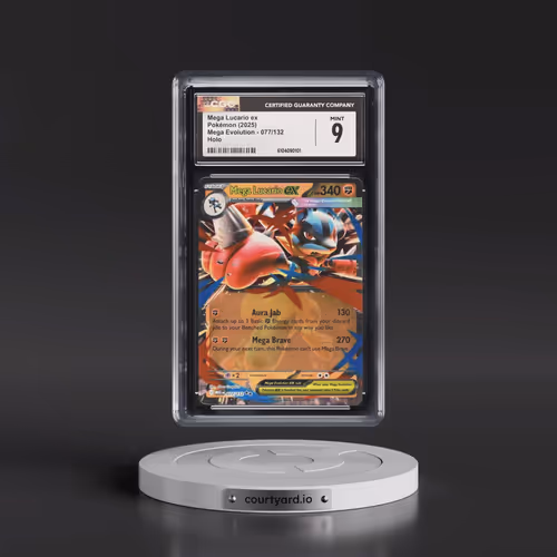 2025 Mega Evolution - MEG EN #077/132 Mega Lucario ex - Holo (CGC 9 MINT)