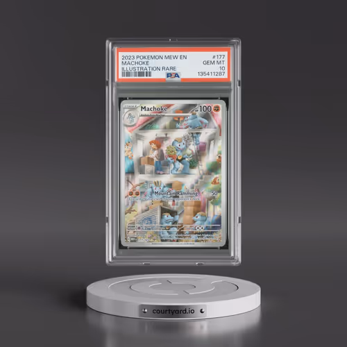 2023 Pokémon Mew EN-151 #177 Machoke - Illustration Rare (PSA 10 GEM MINT)