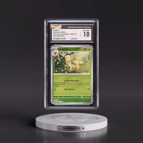 2024 Prismatic Evolutions - PRE EN #005/131 Leafeon - Poké Ball Holo (CGC 10 GEM MINT)