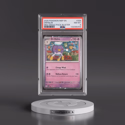 2025 Pokémon Mep EN-Me Black Star Promo #006 Drifblim - Mega Evolution Single Pack Blister (PSA 8 NM