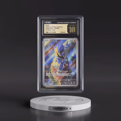 2025 White Flare - sv11W #128/086 Sawk - Art Rare Holo (CGC 10 PRISTINE)