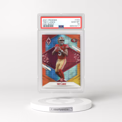 2021 Panini Phoenix #103 Trey Lance - Fire Burst (PSA 10 GEM MINT)