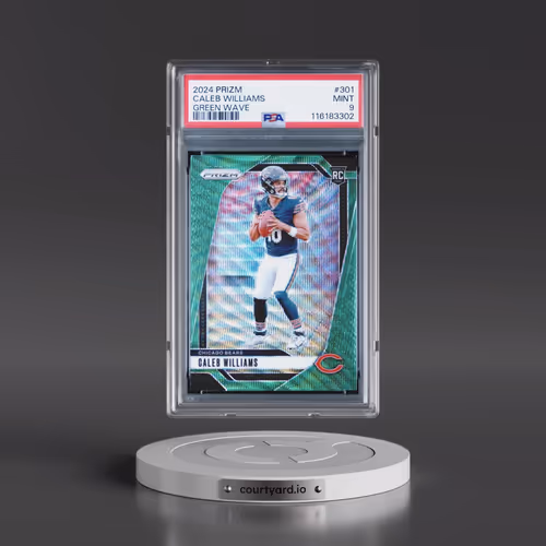 2024 Panini Prizm #301 Caleb Williams - Green Wave (PSA 9 MINT)