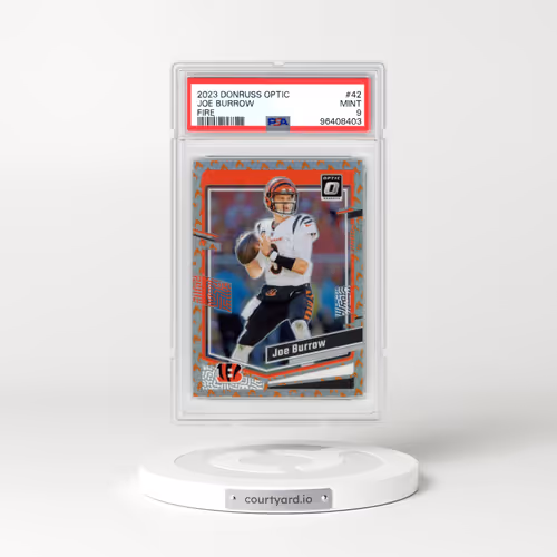2023 Panini Donruss Optic #42 Joe Burrow - Fire (PSA 9 MINT)