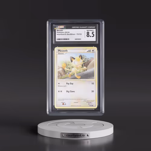 2010 HeartGold & SoulSilver #75/123 Meowth (CGC 8.5 NM-MT+)