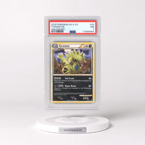 2010 Pokémon Heartgold & Soulsilver Unleashed #26 Tyranitar (PSA 7 NM)