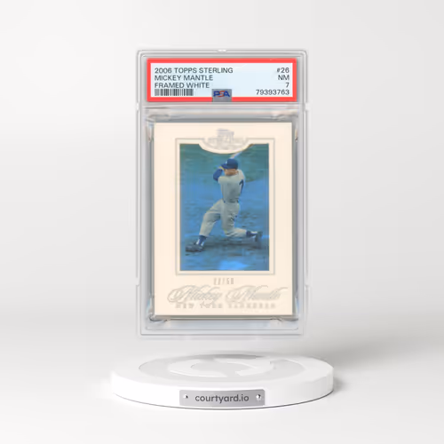 2006 Topps Sterling #26 Mickey Mantle - Framed White (PSA 7 NM)