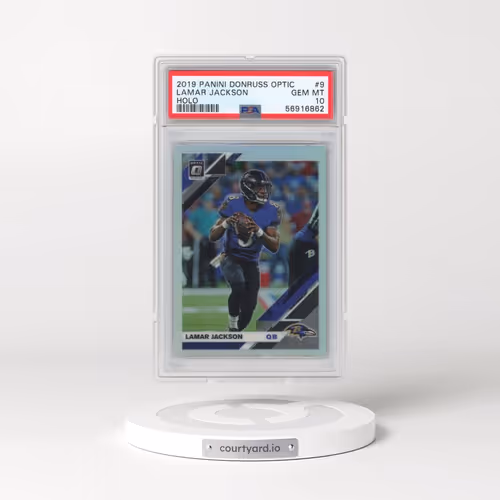 2019 Panini Donruss Optic #9 Lamar Jackson - Holo (PSA 10 GEM MINT)