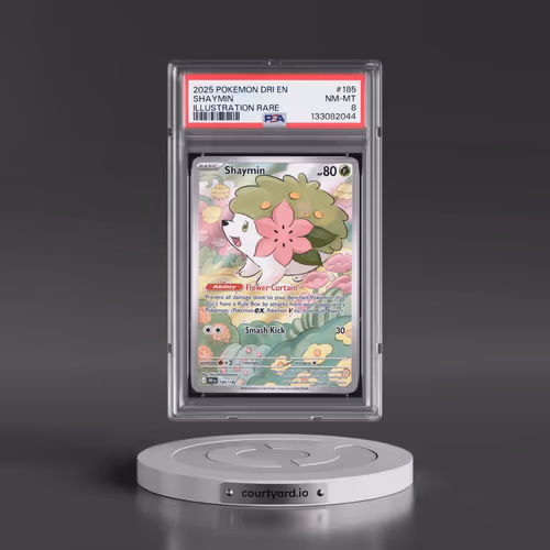 2025 Pokémon Dri EN-Destined Rivals #185 Shaymin - Illustration Rare (PSA 8 NM-MT)
